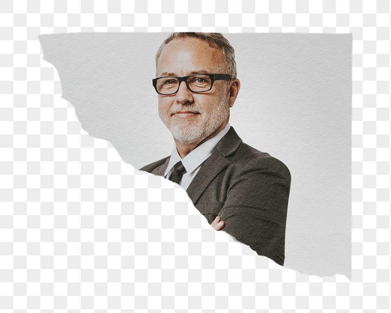 Confident businessman png ripped paper | Free PNG - rawpixel