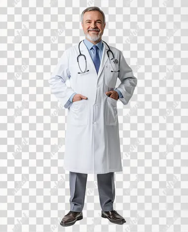 Confident Doctor Portrait: A Professional Studio Shot Confident Doctor Portrait: A Professional Studio Shot