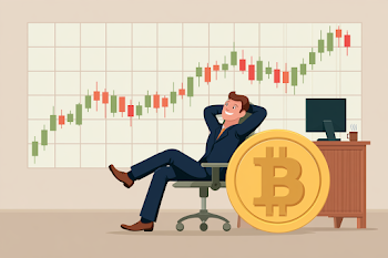 Confident Male Trader Relaxing in Modern Office