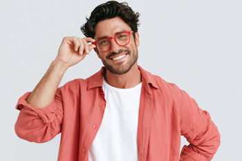 Confident Middle-Aged Man in Stylish Eyewear
