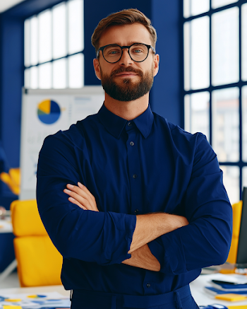 Confident Professional in Modern Office