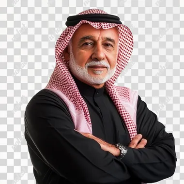 Confident Senior Saudi Man in Medium Shot