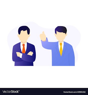 confident speaking men in strict clothes isolated