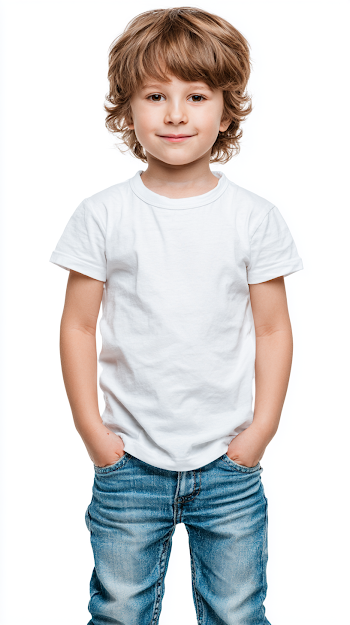 Confident Young Boy in Casual Style