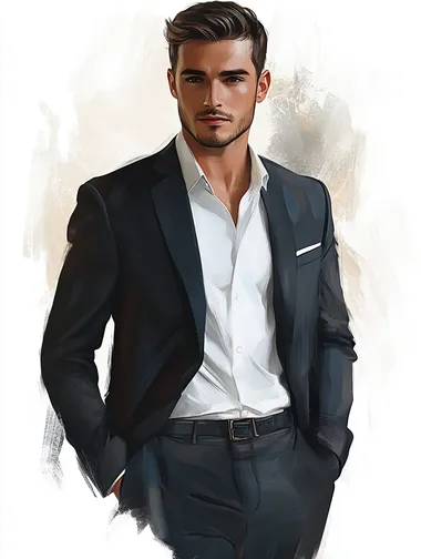 Confident Young CEO in Business Attire Confident Young CEO in Business Attire