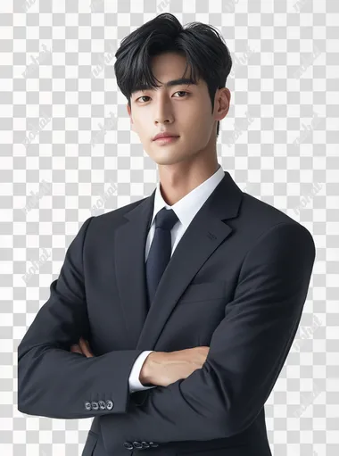 Confident Young Korean Teacher in Professional Attire: Ultra Realistic Portrait