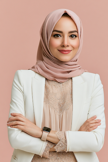 Confident Young Woman in Elegant Business Attire
