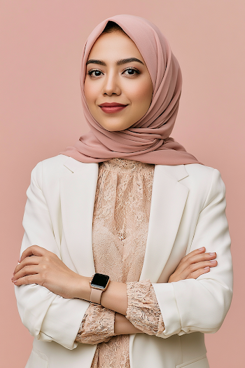 Confident Young Woman in Modern Professional Attire