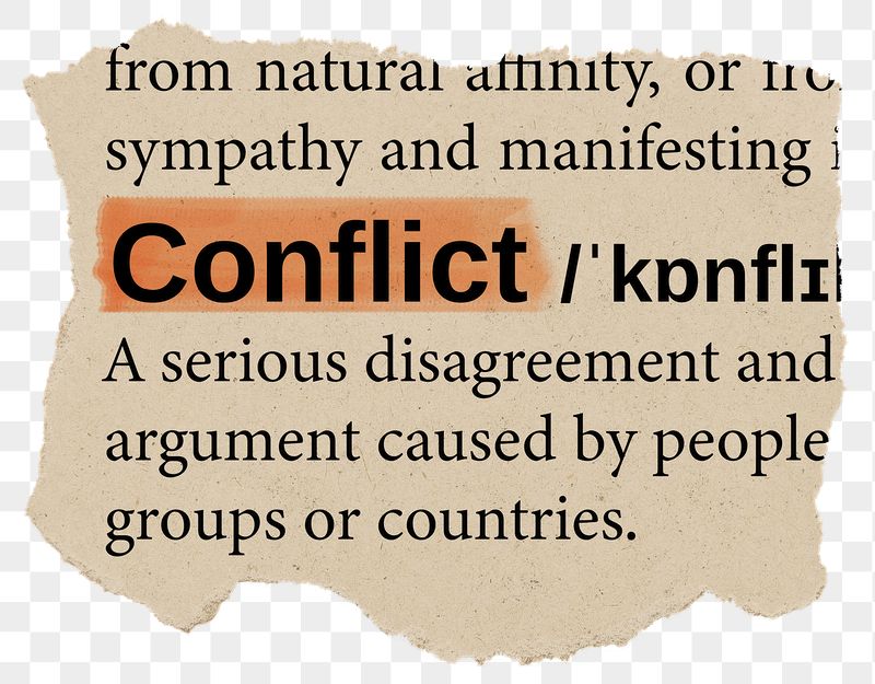 Conflict png dictionary word sticker, | Free PNG - rawpixel