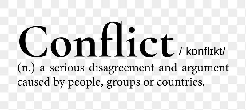 Conflict png dictionary word sticker, | Free PNG - rawpixel
