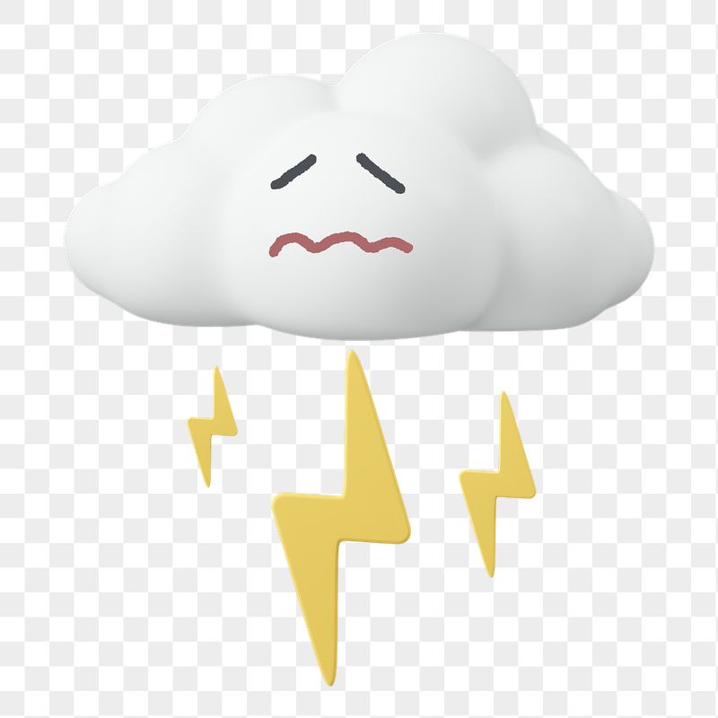 Confounded face png cloud sticker, | Free PNG - rawpixel