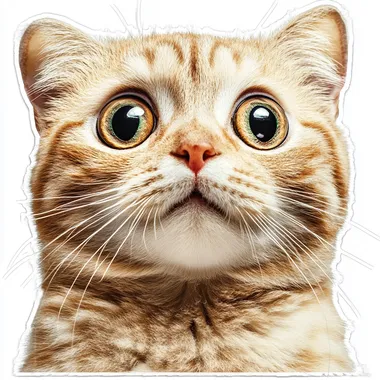 Confused Cat: The Purr-fect Reaction Meme Sticker! Confused Cat: The Purr-fect Reaction Meme Sticker!