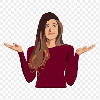Confused woman png sticker illustration, | Free PNG - rawpixel