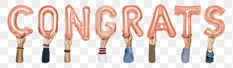 Congrats balloon png word sticker, | Free PNG - rawpixel