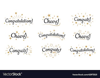 congrats lettering congratulation text labels