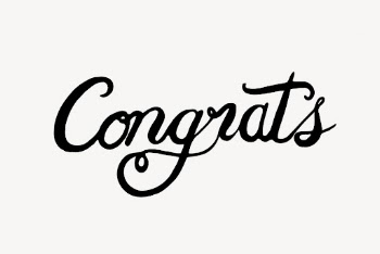 Congrats typography drawing, greeting message | Free Vector - rawpixel