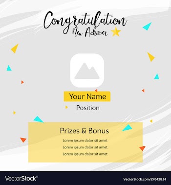 Congratulation social media post vector image