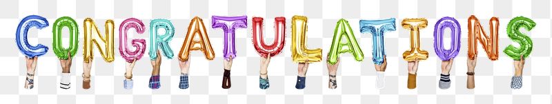 Congratulations balloon png word sticker, | Free PNG - rawpixel