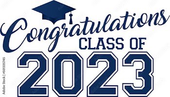Congratulations Class of 2023 Blue Creative Graphic