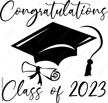 Congratulations Class of 2023 Graduation Cap and Diploma Design