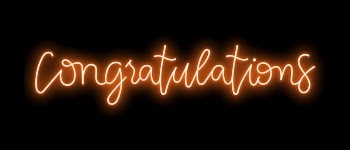 Congratulations neon word sticker, handwritten | Free PSD - rawpixel