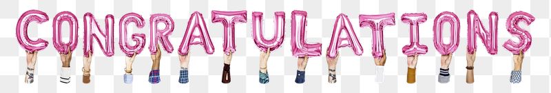 Congratulations png, letter foil balloon, | Free PNG - rawpixel