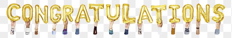 Congratulations png, letter foil balloon, | Free PNG - rawpixel