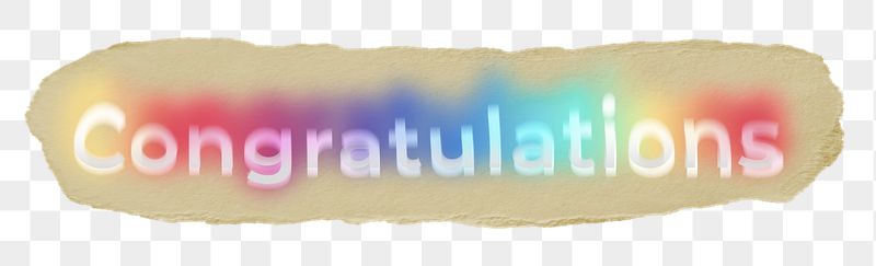Congratulations png ripped paper word | Free PNG - rawpixel