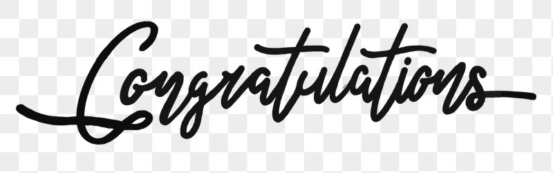 Congratulations png word, minimal black | Free PNG - rawpixel