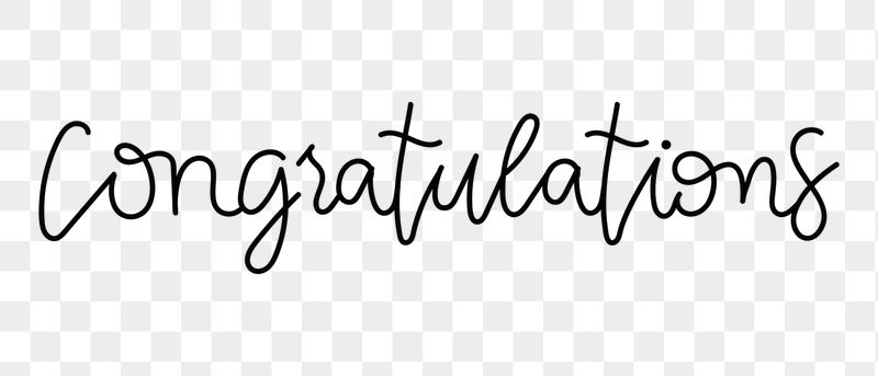 Congratulations png word sticker, handwritten | Free PNG - rawpixel