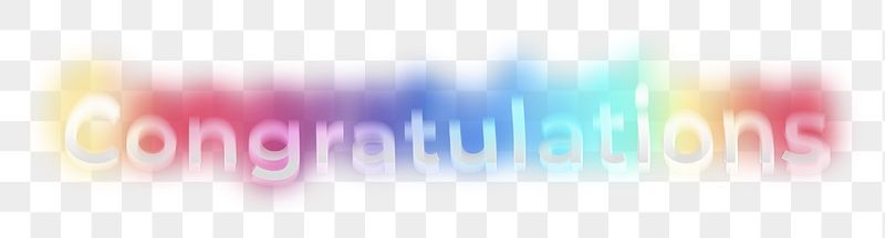 Congratulations png word sticker, neon | Free PNG - rawpixel