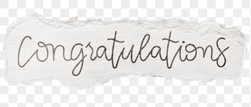 Congratulations png word sticker, ripped | Free PNG - rawpixel
