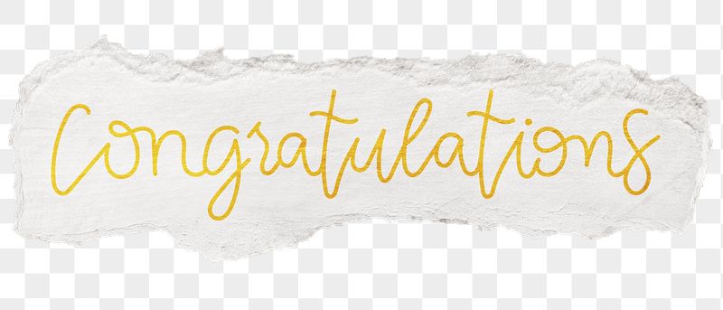 Congratulations png word sticker, ripped | Free PNG - rawpixel