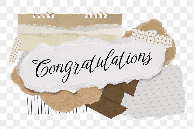 Congratulations png word sticker typography, | Free PNG - rawpixel