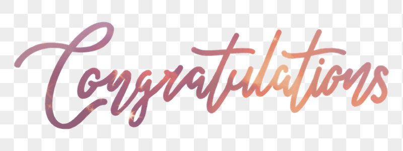 Congratulations word png sticker, purple | Free PNG - rawpixel