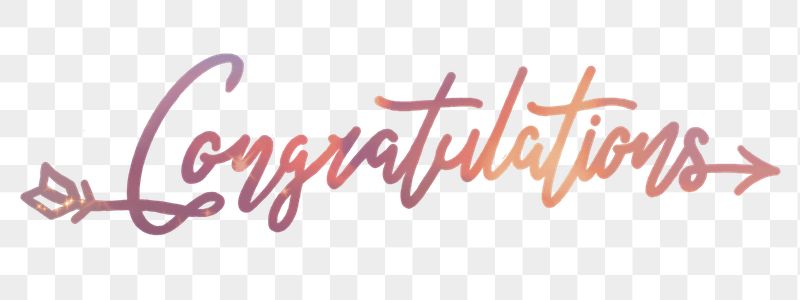 Congratulations word png sticker, purple | Free PNG - rawpixel