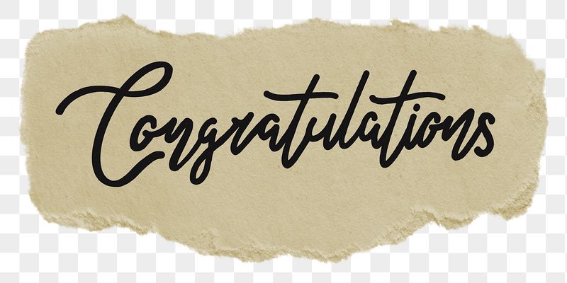 Congratulations word png, torn paper, | Free PNG - rawpixel