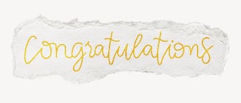 Congratulations word sticker, ripped paper | Free PSD - rawpixel