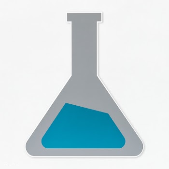 Conical flask with blue liquid icon | Free stock psd mockup - 514501