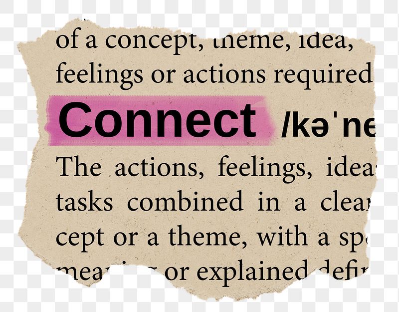Connect png word sticker, torn | Free PNG - rawpixel