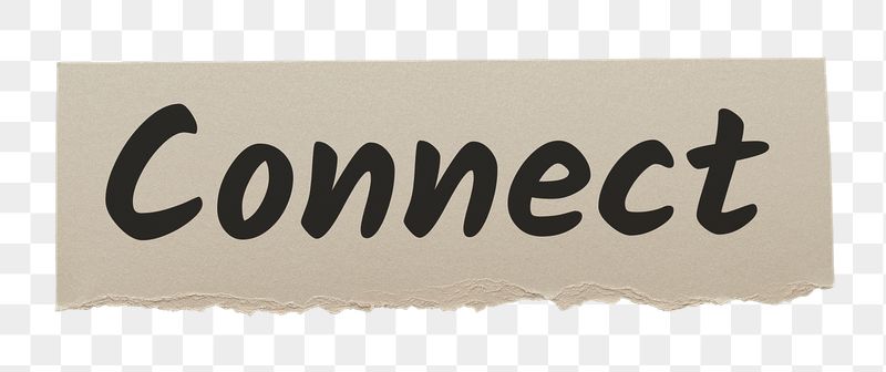 Connect png word sticker typography, | Free PNG - rawpixel