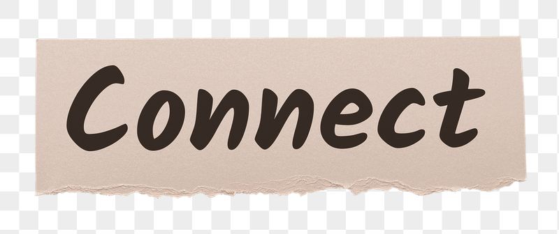 Connect png word sticker typography, | Free PNG - rawpixel