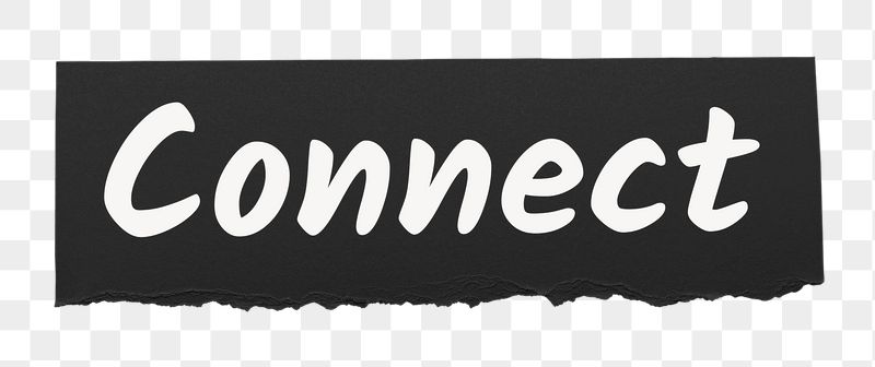 Connect png word sticker typography, | Free PNG - rawpixel