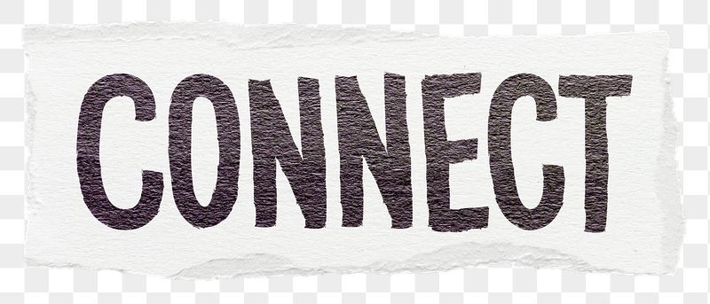 Connect png word sticker typography, | Free PNG - rawpixel