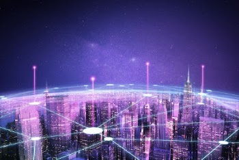Connected office buildings, skyline background | Free Photo - rawpixel