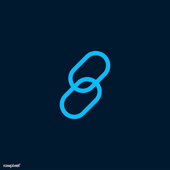 Connecting blue chains symbol vector | Free stock vector - 474840