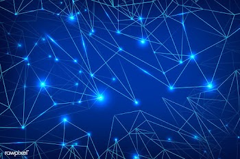 Connecting lines on a blue background illustration | Free  illustration - 2337623