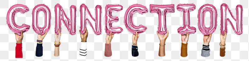 Connection word png, hands holding | Free PNG - rawpixel