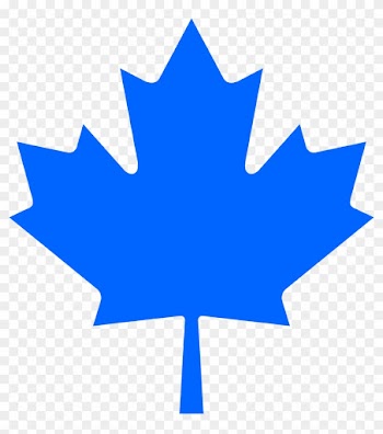 Conservative Maple Leaf, Blue - Canada Maple Leaf Blue
