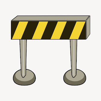 Construction barrier clipart illustration psd. | Free PSD - rawpixel